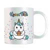 Auf dem Bild ist das Produkt: Perlmutt Tasse KommFetti lustige Einhorntasse Keramik Konfetti Humor bunt Geschenk Geburtstag Karneval Fasching Schimmereffekt zum Preis von €12.90 abgebildet.