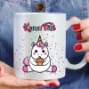 Auf dem Bild ist das Produkt: Perlmutt Tasse KommFetti lustige Einhorntasse Keramik Konfetti Humor bunt Geschenk Geburtstag Karneval Fasching Schimmereffekt zum Preis von €12.90 abgebildet.