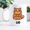 Auf dem Bild ist das Produkt: Tasse dicke Katze mit Wunschnamen lustige Katzentasse Keramik Keks Humor Geschenk Geburtstag zum Preis von €12.90 abgebildet.