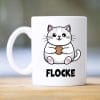 Auf dem Bild ist das Produkt: Tasse dicke Katze mit Wunschnamen lustige Katzentasse Keramik Keks Humor Geschenk Geburtstag zum Preis von €12.90 abgebildet.