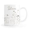 Auf dem Bild ist das Produkt: Tasse Wildgräsern Name zarte Gräser Wunschnamen Natur Naturliebhaber Kaffeetasse Teetasse Wildgras schlicht Keramik zum Preis von €12.90 abgebildet.