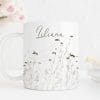 Auf dem Bild ist das Produkt: Tasse Wildgräsern Name zarte Gräser Wunschnamen Natur Naturliebhaber Kaffeetasse Teetasse Wildgras schlicht Keramik zum Preis von €12.90 abgebildet.