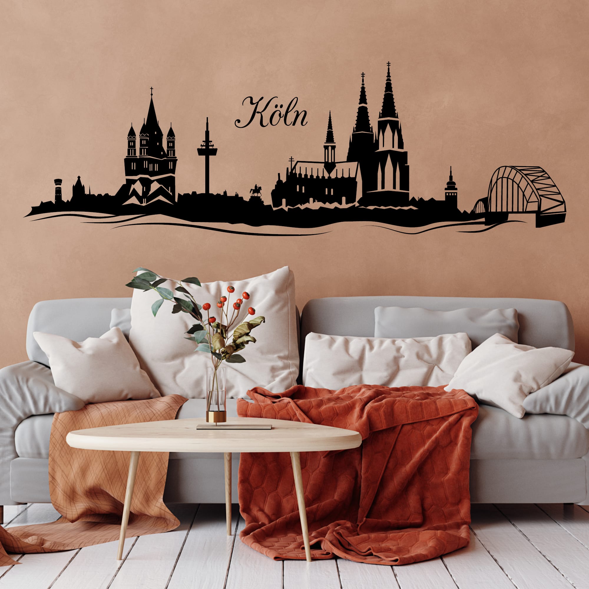 Wandtattoo Skyline Köln Wandaufkleber, Wanddekoration