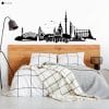 Auf dem Bild ist das Produkt: Wandtattoo Wandsticker Messestadt Leipzig Skyline Dekoration Heimat zum Preis von €29.90 abgebildet.