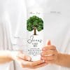 Auf dem Bild ist das Produkt: Taufkerze Junge Mädchen Lebensbaum Kerze Baum Eiche bedruckt mit Namen, Datum und auf Wunsch eigenem, vorgegebenem oder keinem Taufspruch zum Preis von €5.9 abgebildet.