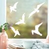 Auf dem Bild ist das Produkt: Fensteraufkleber 20 Vogelaufkleber für Fenster weiß schwarz Vogelschlag Vogelschutz Glastüren wiederverwendbar zum Preis von €13.90 abgebildet.