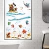 Auf dem Bild ist das Produkt: Fensteraufkleber Fensterbild Kinderzimmer Unterwasserwelt Pirateninsel Piraten Meerjungfrau wiederverwendbare Fensterdekoration zum Preis von €22.90 abgebildet.
