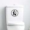 Auf dem Bild ist das Produkt: WC Aufkleber Badezimmer Gäste-WC Nicht im Stehen pinkeln, 30 Farben, rückstandslos entfernbar, hochwertige Vinylfolie, WC Aufkleber Klodeckel zum Preis von €8.90 abgebildet.