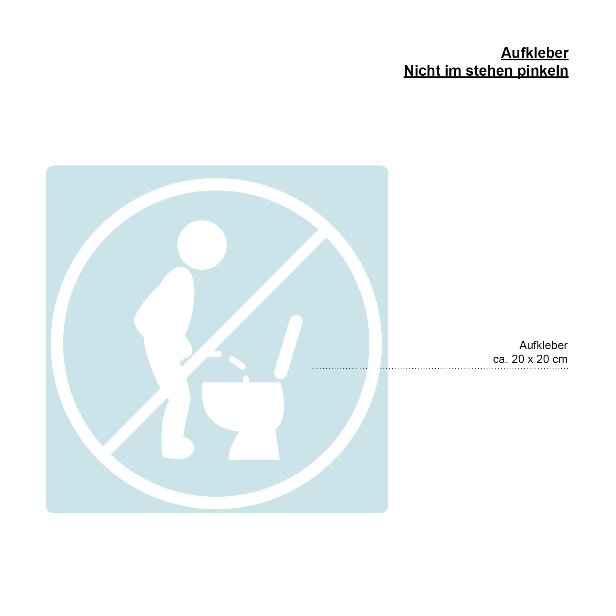 Auf dem Bild ist das Produkt: WC Aufkleber Badezimmer Gäste-WC Nicht im Stehen pinkeln, 30 Farben, rückstandslos entfernbar, hochwertige Vinylfolie, WC Aufkleber Klodeckel zum Preis von €8.90 abgebildet.