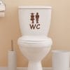 Auf dem Bild ist das Produkt: Wandtattoo Türaufkleber Gäste-WC Badezimmer Strichmännchen Türschild Sticker zum Preis von €9.9 abgebildet.