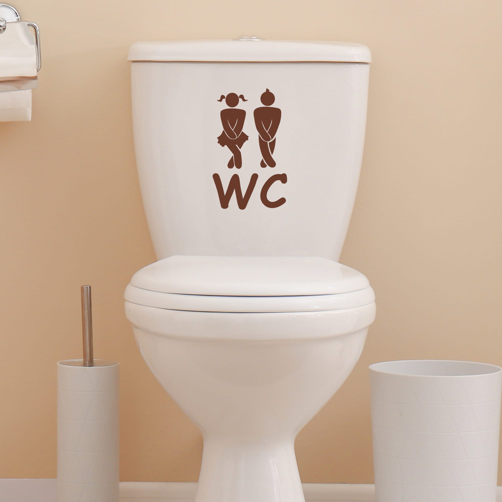 Auf dem Bild ist das Produkt: Wandtattoo Türaufkleber Gäste-WC Badezimmer Strichmännchen Türschild Sticker zum Preis von €9.9 abgebildet.