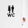 Auf dem Bild ist das Produkt: Wandtattoo Türaufkleber Gäste-WC Badezimmer Strichmännchen Türschild Sticker zum Preis von €9.9 abgebildet.