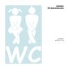 Auf dem Bild ist das Produkt: Wandtattoo Türaufkleber Gäste-WC Badezimmer Strichmännchen Türschild Sticker zum Preis von €9.9 abgebildet.
