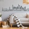 Auf dem Bild ist das Produkt: Wandtattoo Frankfurt Skyline Dekoration Wandaufkleber Fankfurt am Main Brücke Messeturm Kaiserdom Wohnzimmer zum Preis von €20.90 abgebildet.