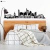 Auf dem Bild ist das Produkt: Wandtattoo Frankfurt Skyline Dekoration Wandaufkleber Fankfurt am Main Brücke Messeturm Kaiserdom Wohnzimmer zum Preis von €20.90 abgebildet.