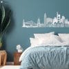 Auf dem Bild ist das Produkt: Wandtattoo Frankfurt Skyline Dekoration Wandaufkleber Fankfurt am Main Brücke Messeturm Kaiserdom Wohnzimmer zum Preis von €20.90 abgebildet.