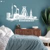 Auf dem Bild ist das Produkt: Wandtattoo Skyline Ruhrgebiet Ruhrpott Industriekultur Zeche Gasometer NRW Dortmund Bochum Essen Hamm Wandaufkleber Heimat Heimatliebe zum Preis von €16.90 abgebildet.