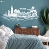 Auf dem Bild ist das Produkt: Wandtattoo Skyline Insel Rügen Ostsee Leuchtturm Kap Arkona Steilküste Kreidefelsen maritim Wandaufkleber Heimat Heimatliebe zum Preis von €16.90 abgebildet.